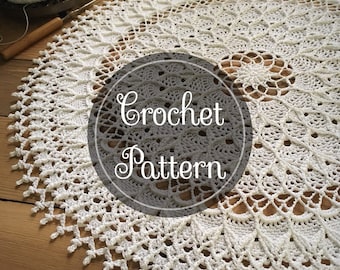 Ley Lines Crochet Doily Pattern, PDF Digital Download