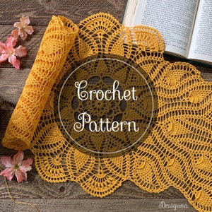 Sunspire Crochet Table Runner Pattern, PDF Digital Download image 1