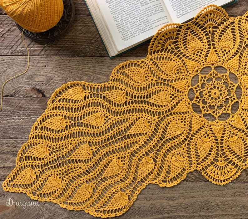 Sunspire Crochet Table Runner Pattern, PDF Digital Download image 5