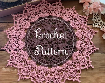 Hearthereal Crochet Doily Pattern, PDF Digital Download