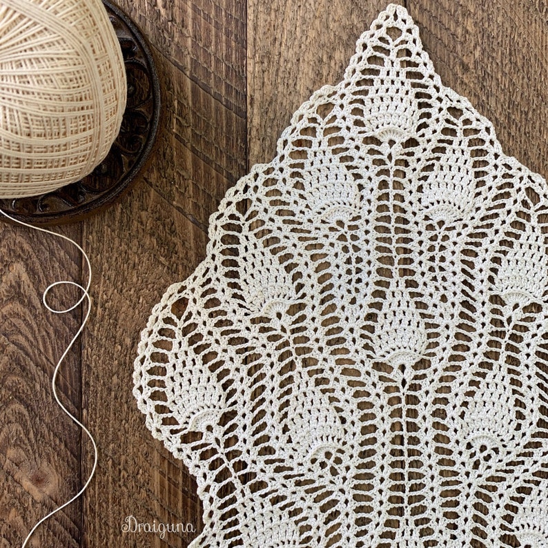 Sunspire Crochet Table Runner Pattern, PDF Digital Download image 7