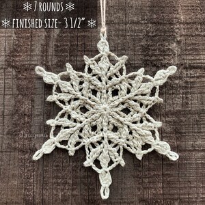 Lorewoven Snowflakes Crochet Pattern, 3 Crochet Snowflake Patterns, PDF Digital Download image 3