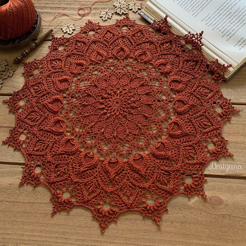 Flora Crochet Doily Pattern, PDF Digital Download image 2