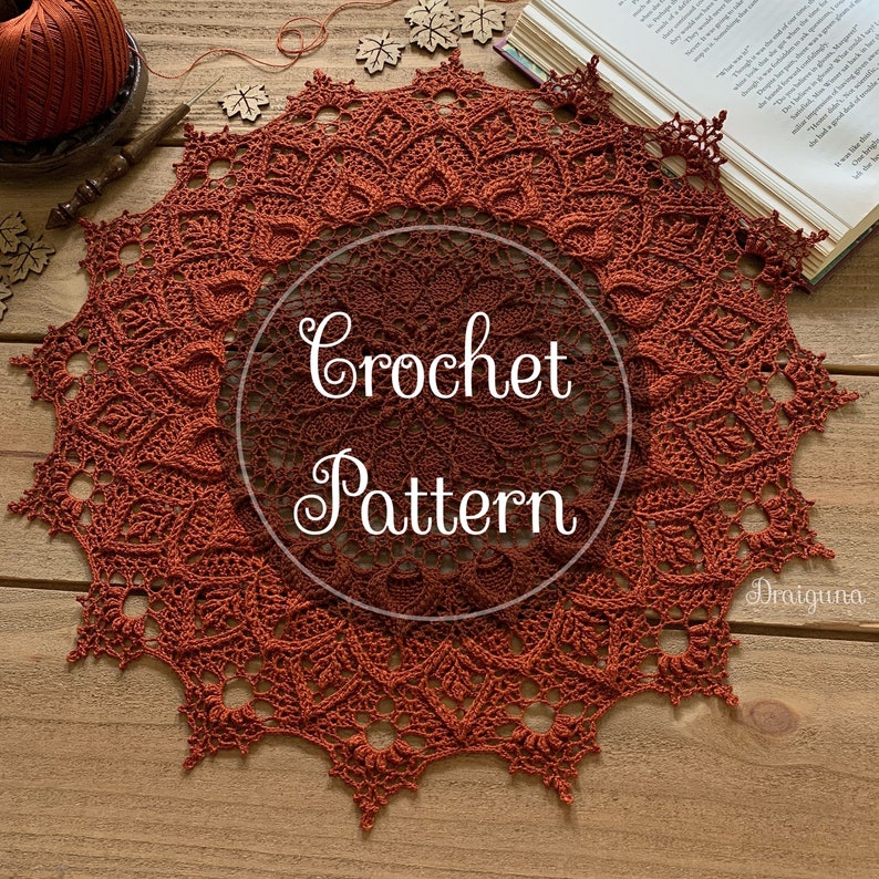 Flora Crochet Doily Pattern, PDF Digital Download image 1