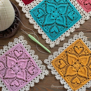 Sweetheart Square Crochet Pattern, PDF Digital Download image 2