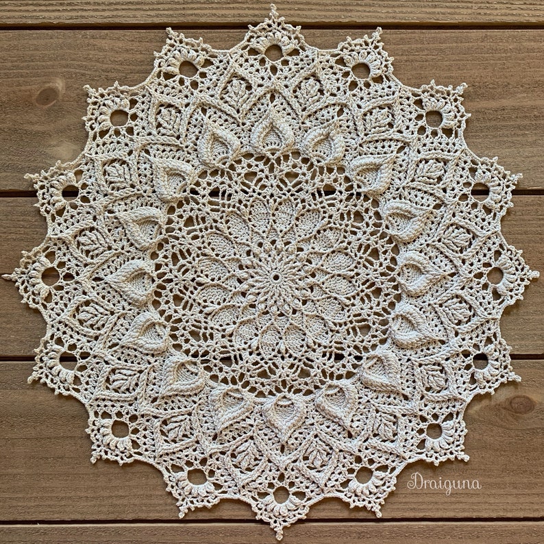 Flora Crochet Doily Pattern, PDF Digital Download image 3
