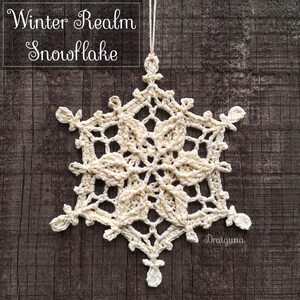 Winterwoven Snowflakes Crochet Pattern 3 Crochet Snowflake image 9