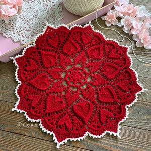 Sweetheart Soiree Crochet Doily Pattern, PDF Digital Download image 5