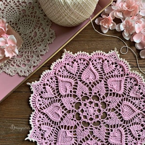 Sweetheart Soiree Crochet Doily Pattern, PDF Digital Download image 3