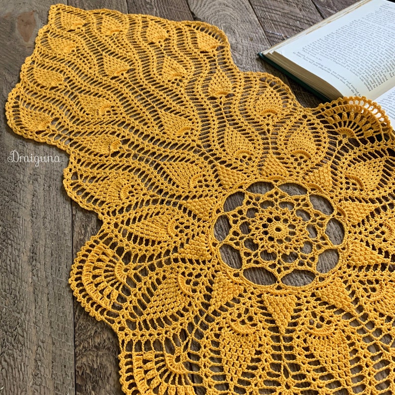 Sunspire Crochet Table Runner Pattern, PDF Digital Download image 6