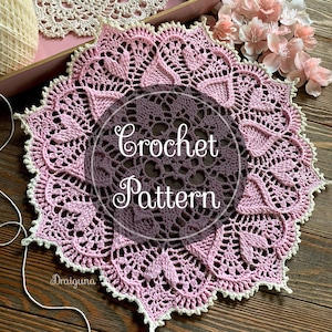 Sweetheart Soiree Crochet Doily Pattern, PDF Digital Download