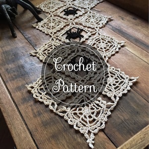 Cobwebs Crochet Doily Pattern, PDF Digital Download, Halloween image 1