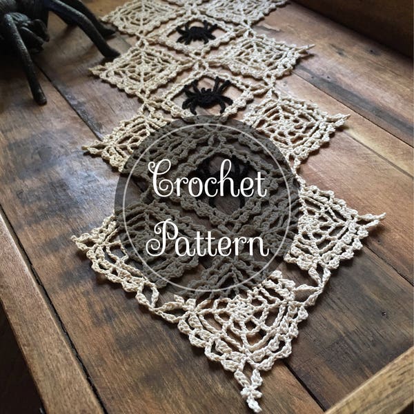 Cobwebs Crochet Doily Pattern, PDF Digital Download, Halloween