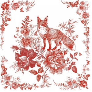 2 grandi tovaglioli di carta per tecniche miste, collage, scrapbooking, decoupage CONFEZIONE DA DUE Fairytale Fox