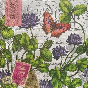 2 grandi tovaglioli di carta Michel per tecniche miste, collage, scrapbooking, decoupage CONFEZIONE DA DUE Summer Garden