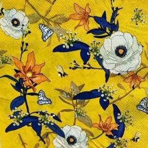 2 grandi tovaglioli di carta per tecniche miste, collage, scrapbooking, decoupage CONFEZIONE DA DUE Foglie viola