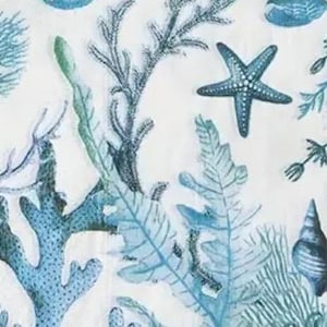 2 servilletas de papel extragrandes para técnicas mixtas, collage, álbum de recortes, decoupage JUEGO DE DOS Kelp azul