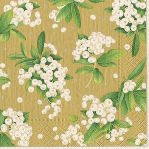 2 grandi tovaglioli di carta Caspari per tecniche miste, collage, scrapbooking, decoupage CONFEZIONE DA DUE Christmas Berry