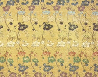 2 servilletas de papel grandes William Morris para técnicas mixtas, collage, álbum de recortes, decoupage PAQUETE DE DOS x 1 Plum Blossoms