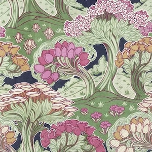 2 servilletas de papel grandes inspiradas en William Morris para técnicas mixtas, collage, álbum de recortes, decoupage JUEGO DE DOS Árboles en espiral