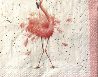 2 kleine Wrendale-papieren servetten voor mixed media, collage, plakboek, decoupage TWEE PARTIJEN Klaar voor het feest