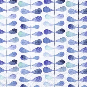 2 grandi tovaglioli di carta per tecniche miste, collage, scrapbooking, decoupage CONFEZIONE DA DUE Tutti Blu