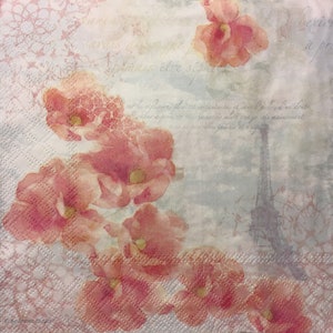 2 serviettes en papier pour techniques mixtes, collage, scrapbooking, découpage LOT DE DEUX Rêves teintés