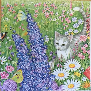 3 kleine, seltene Papierservietten für Mixed Media, Collage, Scrapbook, Decoupage