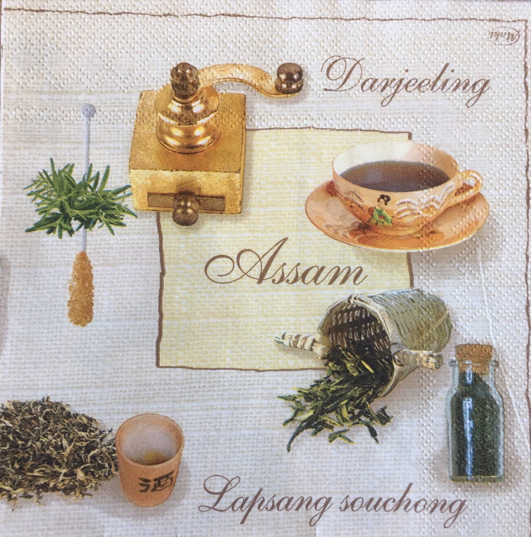 2 Large Out of Print Paper Napkins for Mixed Media, Collage, Scrapbook