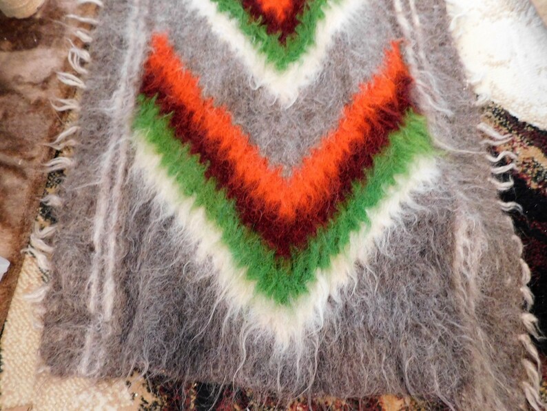 Wool throw rug southwest decor 50 inches long southwestern home decor western decor cowboy horse
