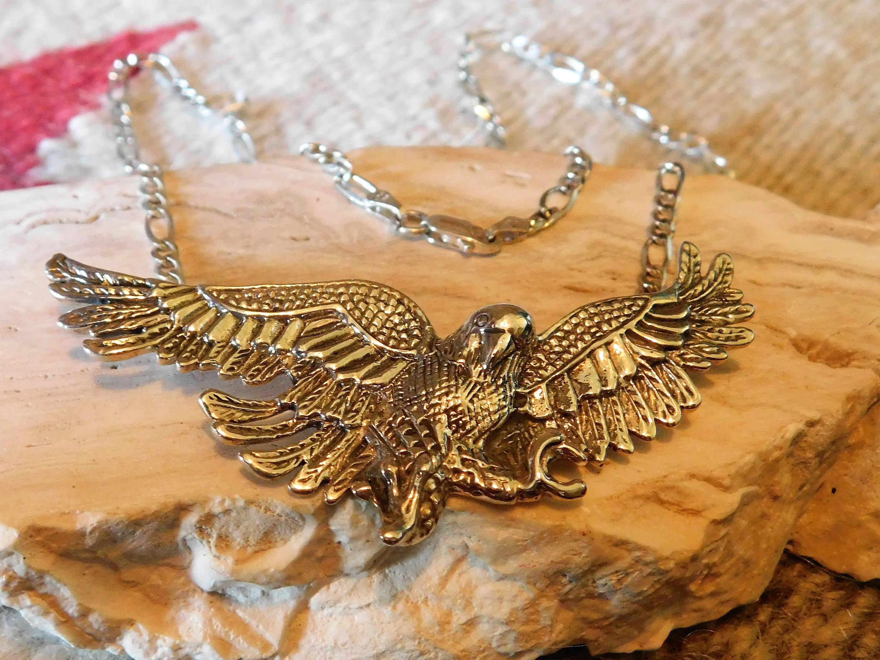 Eagle necklace sterling silver EAGLE mens womens sterling Etsy