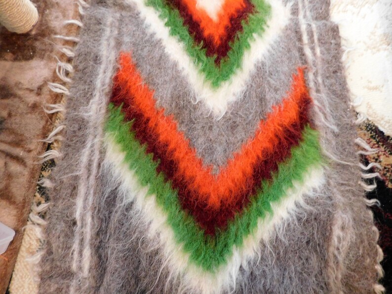Wool throw rug southwest decor 50 inches long southwestern home decor western decor cowboy horse