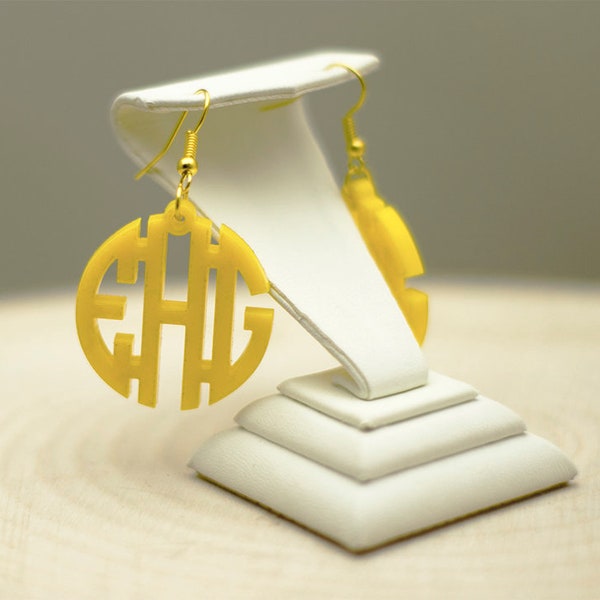 Monogram Earrings Etsy