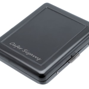 Cigarette Case Personalized Black / Custom Name Engraved