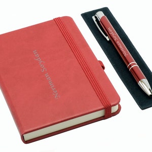 personalized journal and pen set