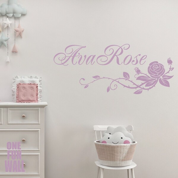 Baby Girl Wall Decal Etsy