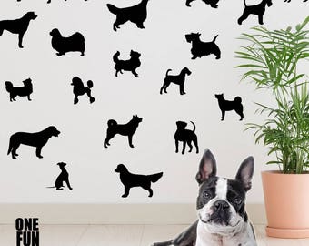 Autocollants muraux Dog Walking Pet Puppy amour animal Hall Art Decal vinyle chambre Autocollants muraux Dog Walking Pet Puppy amour animal Hall Art Decal vinyle chambre