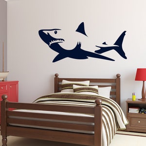 Great White Shark Decal Vinyl Sticker Laptop Car Window Kids Bedroom Nursery Decor Birthday Gift Ocean Life Wall Art Bathroom