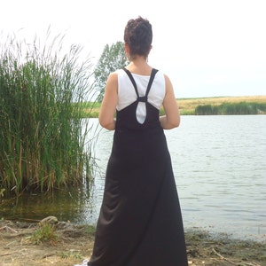 Pinafore dress /Comfortable Dress /Summer dress /Kaftan Dress / Oversized dress /Loose dress /Black overall dress/ All sizes- Us Uk Eu