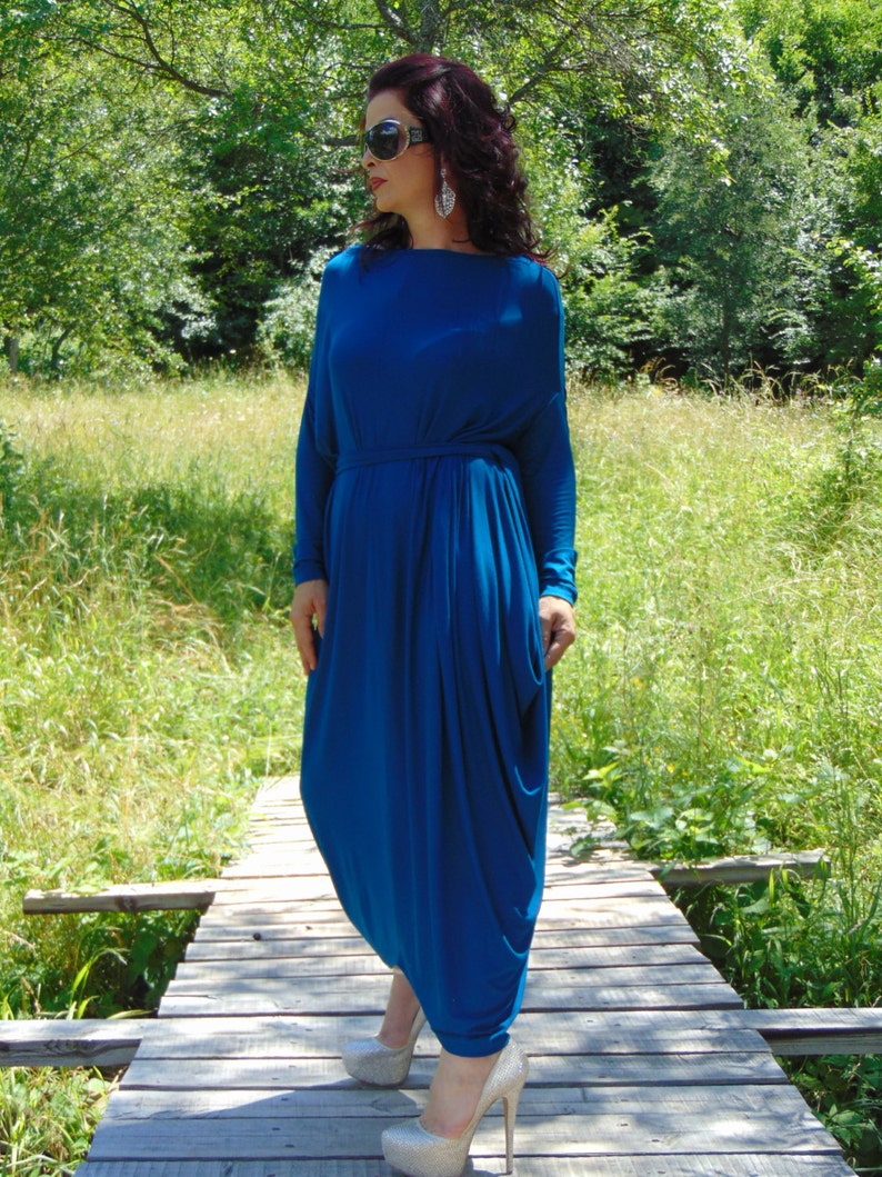 Draped dressOversize Dress Summer DRESSCover up dressPetrol DressCaftanMaxi dressPlus size dressDaywaer dressKaftanTeal dress