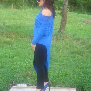 Royal Blue Tunic with Cinched Sides main image 1