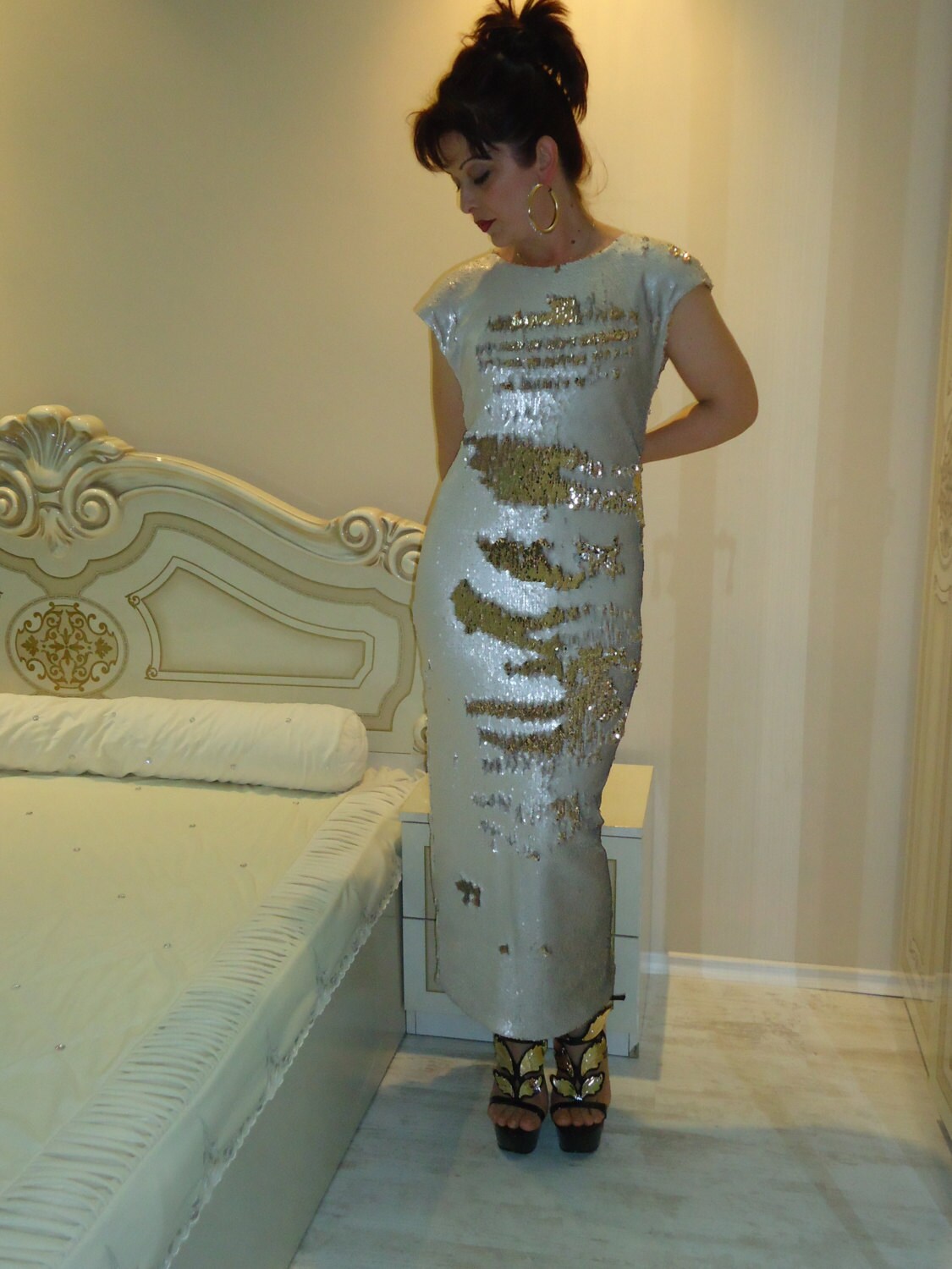 sequin oversized dress