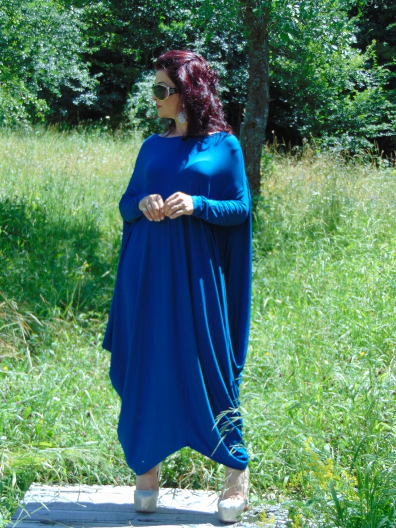 Draped dressOversize Dress Summer DRESSCover up dressPetrol DressCaftanMaxi dressPlus size dressDaywaer dressKaftanTeal dress
