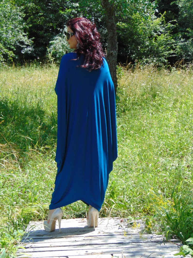 Draped dressOversize Dress Summer DRESSCover up dressPetrol DressCaftanMaxi dressPlus size dressDaywaer dressKaftanTeal dress