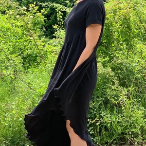 Top Dress/Asymmetric tunic dress/Top Dress/Tunic dress/Black long tunic/Asymetric top/Plus size tunic/Top/Tunic Top/Long top/