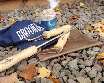 Retractable Roasting Sticks – Stainless Steel Campfire Skewers, S'mores Gift, Hot Dogs, Cabin Gift, Fire Pit Accessory