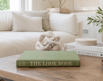 Large Vintage Coffee Table Book, The Look Book Green Hardcover (Dust Jacket)