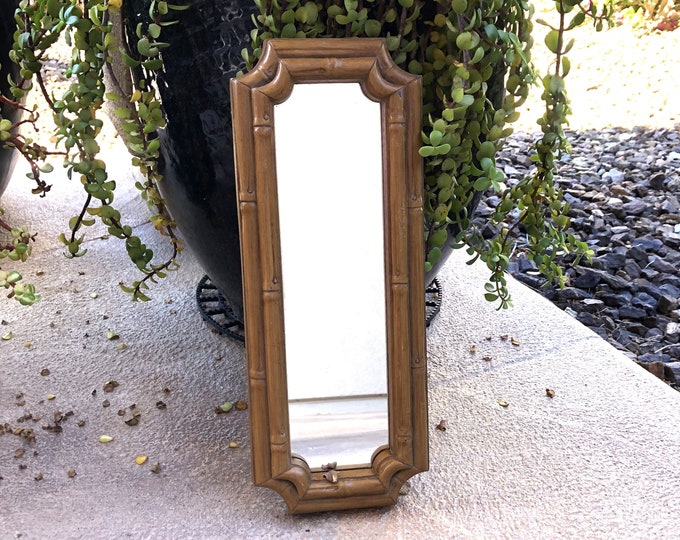 Vintage Tall Skinny Wall Mirror Rectangular Wall Mirror Faux Etsy