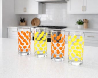 Set of 4 Vintage Polka Dot Juice Glasses – Libbey Glass