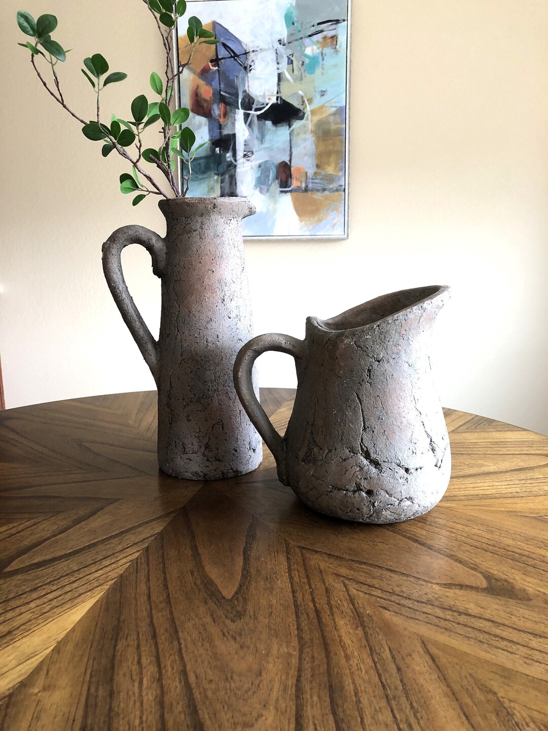 Bone Inlay Rice Pitcher Primitive Vintage Primitive Terracotta Pitcher Farmhouse Primitive - Etsy